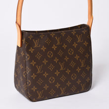 画像をギャラリービューアに読み込む, 極美品 LOUIS VUITTON ルイヴィトン モノグラム ルーピングMM ワンショルダーバッグ M51146 PVC ヌメ革 ブラウン ゴールド金具 中古 4a002325
