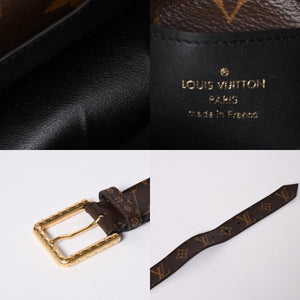 Very Good Condition LOUIS VUITTON Monogram Suntulle Daily Multi-Pocket Belt Gold Hardware M0236Y Used 4a001939