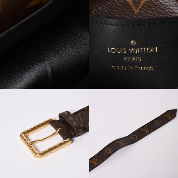 Very Good Condition LOUIS VUITTON Monogram Suntulle Daily Multi-Pocket Belt Gold Hardware M0236Y Used 4a001939