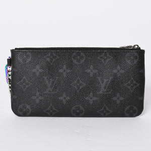 Very Good Condition LOUIS VUITTON iPad Case M64449 Tablet Case Fragment Pouch Collaboration Hiroshi Fujiwara PVC Leather Used 4a001936