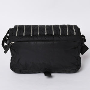 Very Good Condition CHANEL Mini Sports Line Nylon Shoulder Bag Black No. 10 Coco Mark Logo Used 4a001923