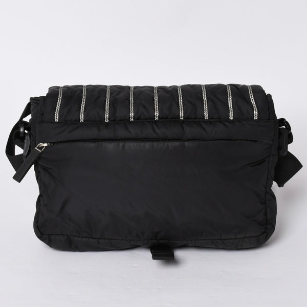 Very Good Condition CHANEL Mini Sports Line Nylon Shoulder Bag Black No. 10 Coco Mark Logo Used 4a001923