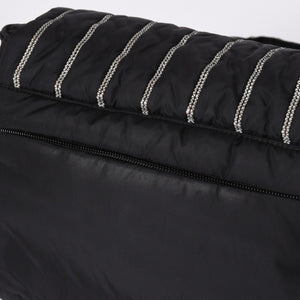 Very Good Condition CHANEL Mini Sports Line Nylon Shoulder Bag Black No. 10 Coco Mark Logo Used 4a001923