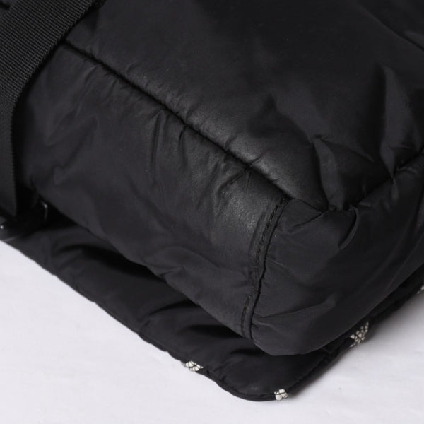 Very Good Condition CHANEL Mini Sports Line Nylon Shoulder Bag Black No. 10 Coco Mark Logo Used 4a001923