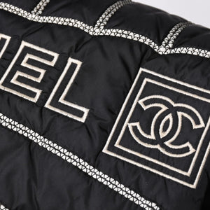 Very Good Condition CHANEL Mini Sports Line Nylon Shoulder Bag Black No. 10 Coco Mark Logo Used 4a001923