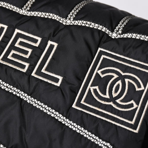 Very Good Condition CHANEL Mini Sports Line Nylon Shoulder Bag Black No. 10 Coco Mark Logo Used 4a001923