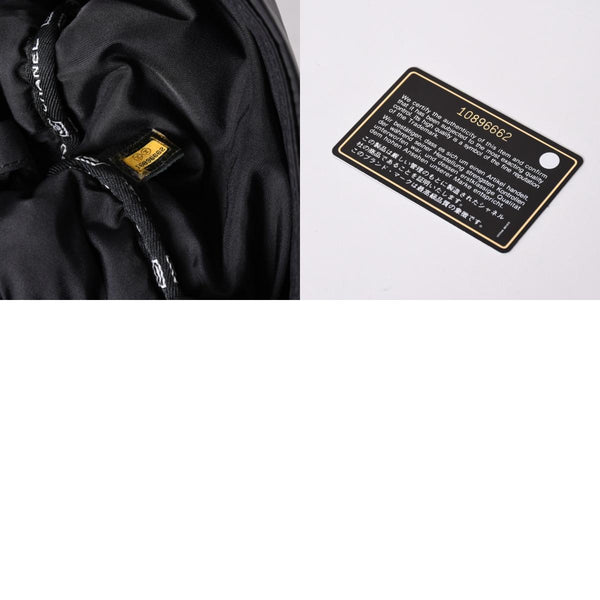 Very Good Condition CHANEL Mini Sports Line Nylon Shoulder Bag Black No. 10 Coco Mark Logo Used 4a001923
