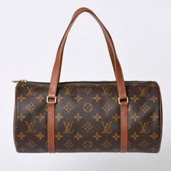 Very Good Condition LOUIS VUITTON Papillon 30 GM Handbag M51365 Monogram Gold Metal Fittings Old Model Cylindrical Good Condition Used 4a002326