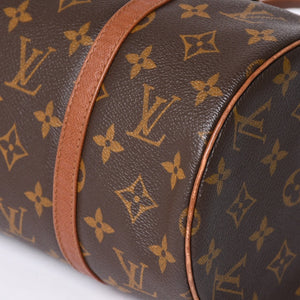 Very Good Condition LOUIS VUITTON Papillon 30 GM Handbag M51365 Monogram Gold Metal Fittings Old Model Cylindrical Good Condition Used 4a002326