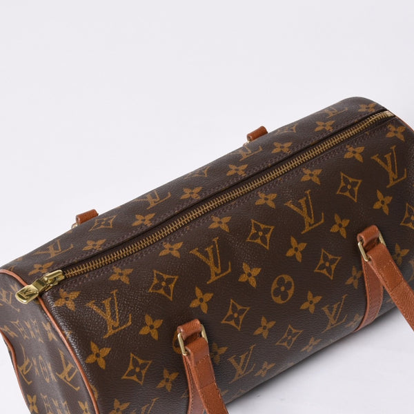 Very Good Condition LOUIS VUITTON Papillon 30 GM Handbag M51365 Monogram Gold Metal Fittings Old Model Cylindrical Good Condition Used 4a002326