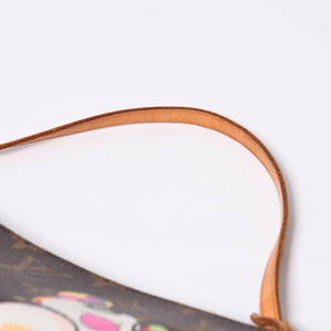 LOUIS VUITTON ルイヴィトン ポシェット アクセソワール パンダ M51981 モノグラム アクセポ ハンドバッグ 村上隆 美品 中古 4a002394
