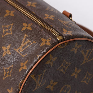 Very Good Condition LOUIS VUITTON Papillon 30 GM Handbag M51365 Monogram Gold Metal Fittings Old Model Cylindrical Good Condition Used 4a002326