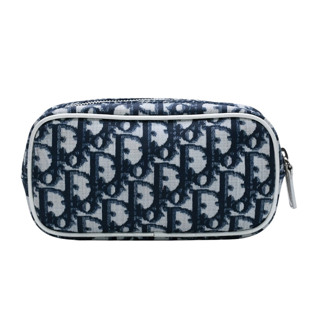 極美品 Christian Dior クリスチャンディオール ポーチ トロッターNO.1 セカンドバッグ MII0901 トロッター ネイビー 中古 4a002328