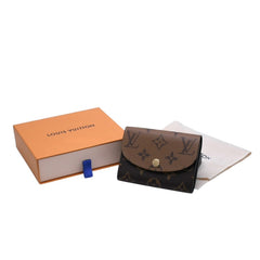 Very Good Condition LOUIS VUITTON Portomone Rosali Compact Wallet Monogram Canvas Gold Hardware Monogram Reverse Wallet M82333 Used 4a002332