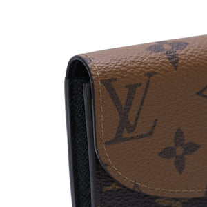 Very Good Condition LOUIS VUITTON Portomone Rosali Compact Wallet Monogram Canvas Gold Hardware Monogram Reverse Wallet M82333 Used 4a002332