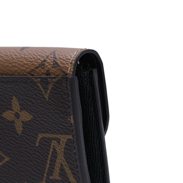 Very Good Condition LOUIS VUITTON Portomone Rosali Compact Wallet Monogram Canvas Gold Hardware Monogram Reverse Wallet M82333 Used 4a002332