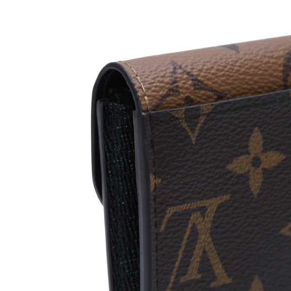 Very Good Condition LOUIS VUITTON Portomone Rosali Compact Wallet Monogram Canvas Gold Hardware Monogram Reverse Wallet M82333 Used 4a002332