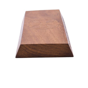 Very Good Condition CHROME HEARTS WOOD PLATE Wood Plate Display Stand Figurine CH Plus Brown Used 4a002319