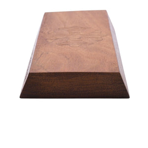 Very Good Condition CHROME HEARTS WOOD PLATE Wood Plate Display Stand Figurine CH Plus Brown Used 4a002319