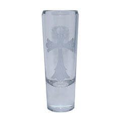 Very Good Condition CHROME HEARTS × Baccarat Cross Motif Glass Vase Clear Used 4a002320