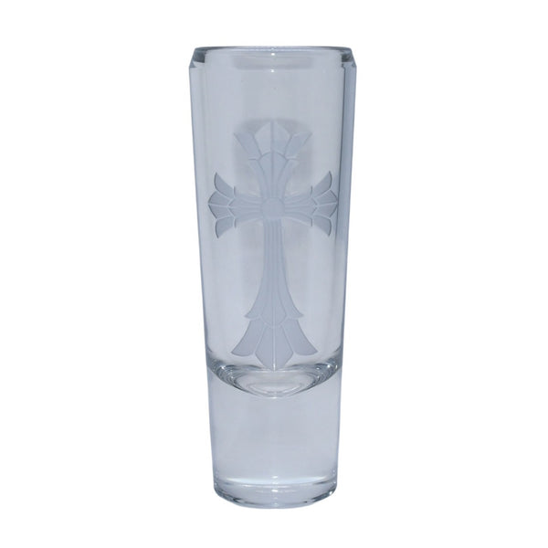 Very Good Condition CHROME HEARTS × Baccarat Cross Motif Glass Vase Clear Used 4a002320