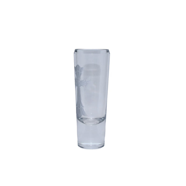 Very Good Condition CHROME HEARTS × Baccarat Cross Motif Glass Vase Clear Used 4a002320