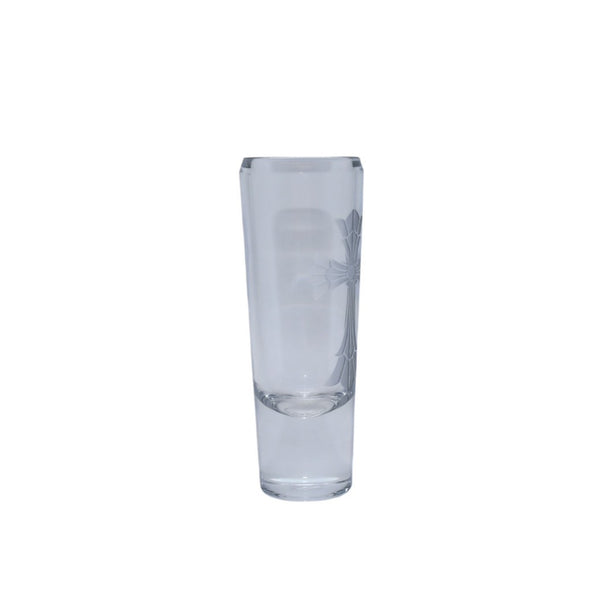 Very Good Condition CHROME HEARTS × Baccarat Cross Motif Glass Vase Clear Used 4a002320