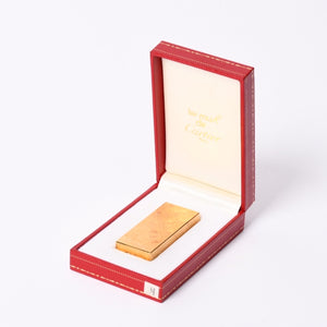 極美品 CARTIER カルティエ les must de Cartier レ マスト ドゥ カルティエ ガスライター ゴールド GP メタル 五角形 中古 4a002333