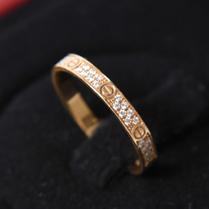 極美品 Cartier カルティエ ラブリング B4218000 750 ミニ 指輪 K18YG 750 サイズ51 中古 4a001392