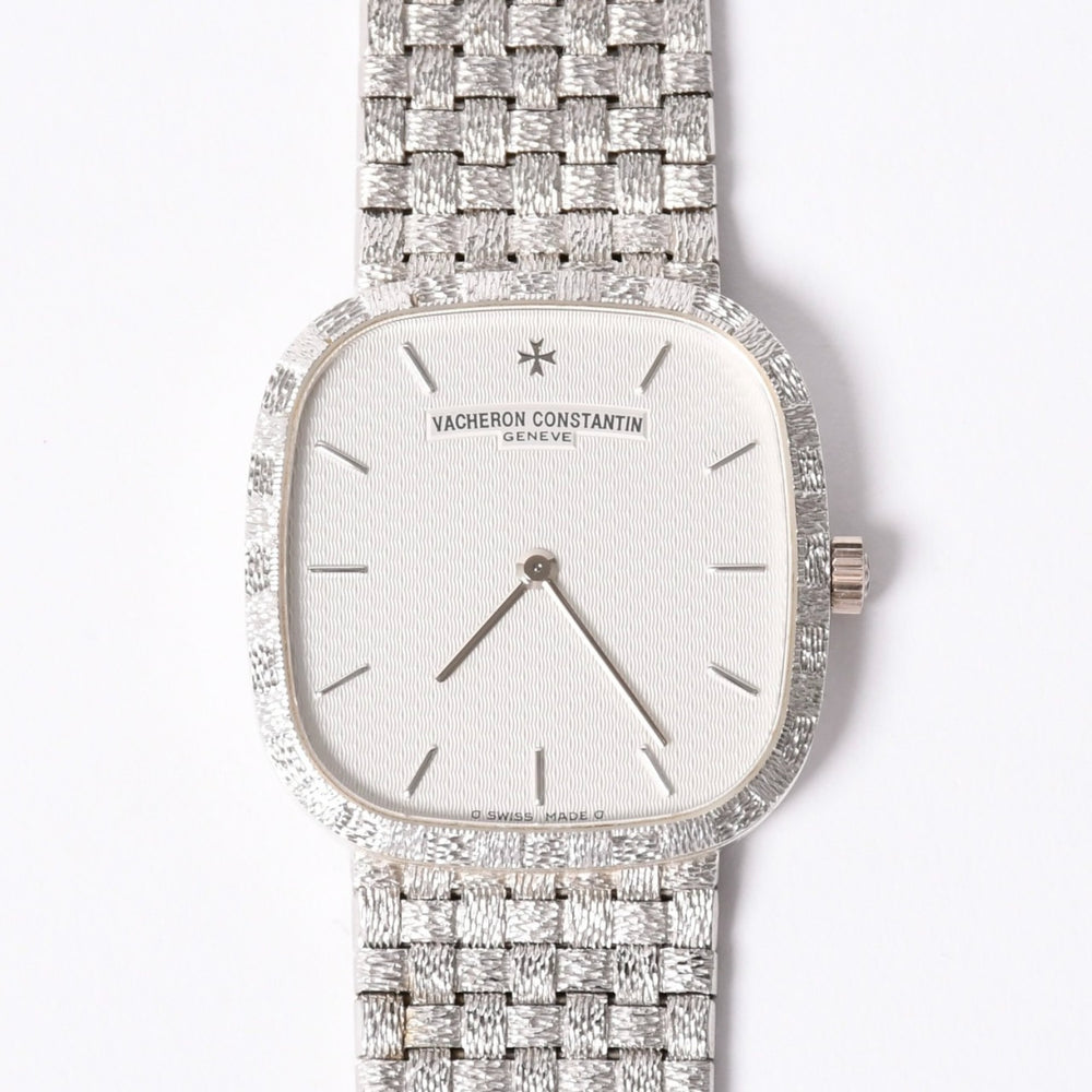 極美品 VACHERON CONSTANTIN ヴァシュロン 700054 メンズ メッシュドール K18WG 79.8 手巻き 中古 4a001805