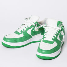 画像をギャラリービューアに読み込む, 極美品 LOUIS VUITTON × NIKE ルイヴィトン ナイキ ヴァージルアブロー Air Force 1 Mid エアフォース1スニーカー グリーン サイズ8 中古 4a002115