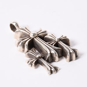 Very good condition CHROME HEARTS Triple Cross 3CH CRS SML 3CH Cross Silver Pendant Top Silver 925 Used 4a002358
