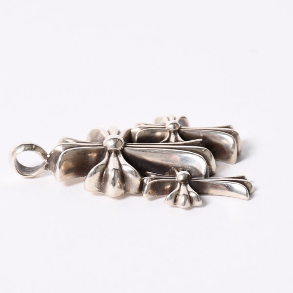 Very good condition CHROME HEARTS Triple Cross 3CH CRS SML 3CH Cross Silver Pendant Top Silver 925 Used 4a002358