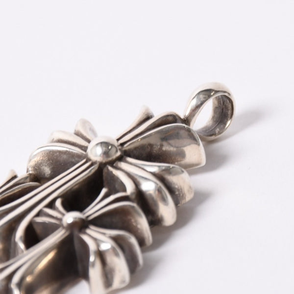 Very good condition CHROME HEARTS Triple Cross 3CH CRS SML 3CH Cross Silver Pendant Top Silver 925 Used 4a002358