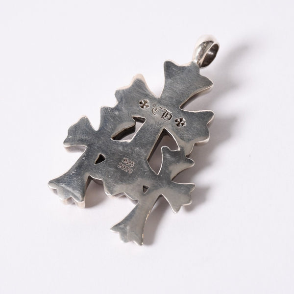 Very good condition CHROME HEARTS Triple Cross 3CH CRS SML 3CH Cross Silver Pendant Top Silver 925 Used 4a002358