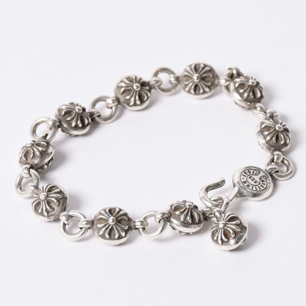 CHROME HEARTS #2 CROSSBALL #2 Cross ball bracelet Weight approx. 67.97g 1991/.925 stamp 10LINK Good condition Used 4a001905