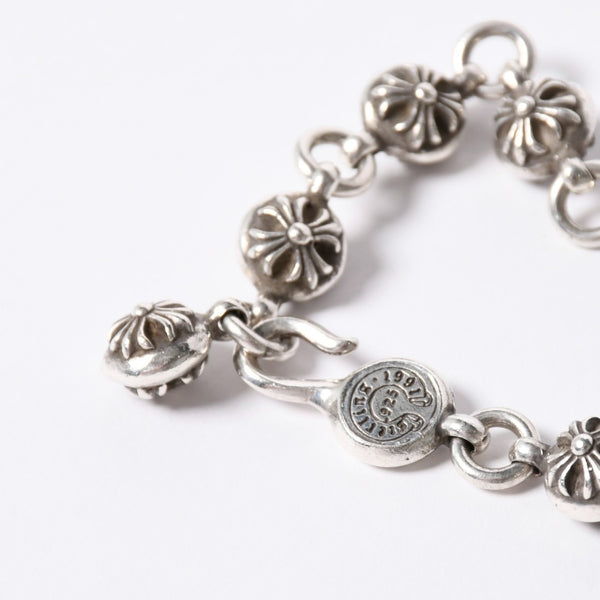 CHROME HEARTS #2 CROSSBALL #2 Cross ball bracelet Weight approx. 67.97g 1991/.925 stamp 10LINK Good condition Used 4a001905