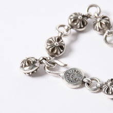 画像をギャラリービューアに読み込む, CHROME HEARTS クロムハーツ #2 CROSSBALL #2 クロスボール ブレスレット 重量約67.97g 1991/.925刻印 10LINK 美品 中古 4a001905