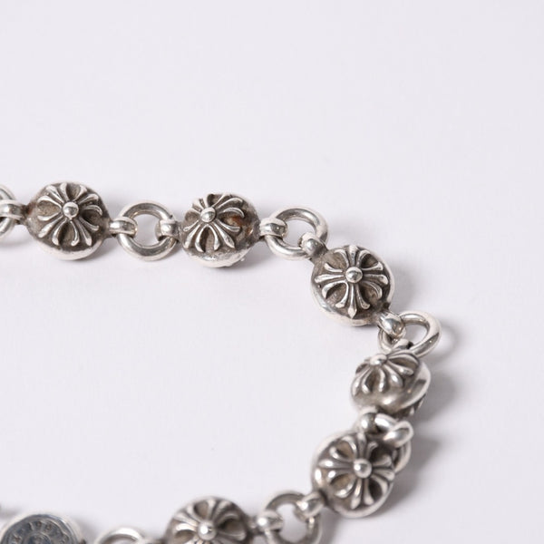 CHROME HEARTS #2 CROSSBALL #2 Cross ball bracelet Weight approx. 67.97g 1991/.925 stamp 10LINK Good condition Used 4a001905