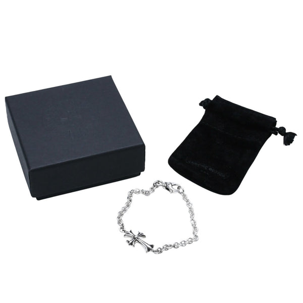New and unused CHROME HEARTS Tiny CH Cross Chain Bracelet Tiny CH Cross Silver 925 Accessory Bracelet NE Chain 13.01g Used 4a002043