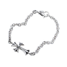 画像をギャラリービューアに読み込む, 新品未使用 CHROME HEARTS クロムハーツ タイニー CH クロス チェーン ブレスレット タイニーCHクロス シルバー925 アクセサリー ブレスレット NEチェーン 13.01g 中古 4a002043