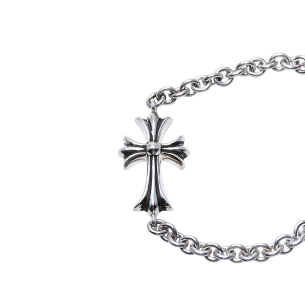 New and unused CHROME HEARTS Tiny CH Cross Chain Bracelet Tiny CH Cross Silver 925 Accessory Bracelet NE Chain 13.01g Used 4a002043