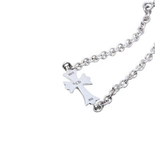 画像をギャラリービューアに読み込む, 新品未使用 CHROME HEARTS クロムハーツ タイニー CH クロス チェーン ブレスレット タイニーCHクロス シルバー925 アクセサリー ブレスレット NEチェーン 13.01g 中古 4a002043