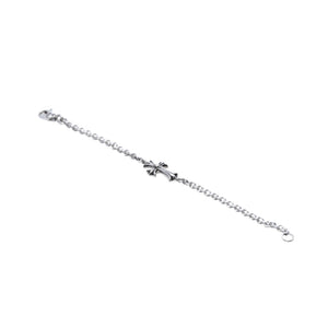 New and unused CHROME HEARTS Tiny CH Cross Chain Bracelet Tiny CH Cross Silver 925 Accessory Bracelet NE Chain 13.01g Used 4a002043