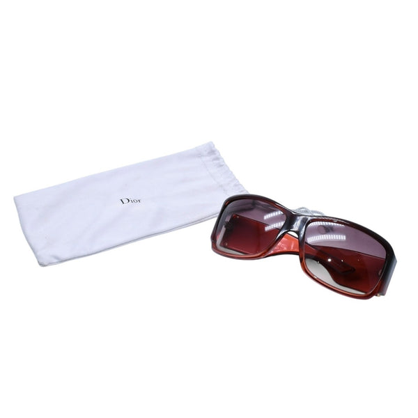 極美品 Christian Dior クリスチャンディオール Shaded 1グラデーションサングラス Dロゴ ブラウン ボルドー ゴールド金具 メガネ QJPS2 中古 4a002323