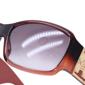 極美品 Christian Dior クリスチャンディオール Shaded 1グラデーションサングラス Dロゴ ブラウン ボルドー ゴールド金具 メガネ QJPS2 中古 4a002323