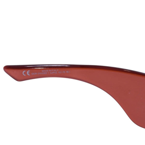 極美品 Christian Dior クリスチャンディオール Shaded 1グラデーションサングラス Dロゴ ブラウン ボルドー ゴールド金具 メガネ QJPS2 中古 4a002323