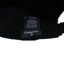 画像をギャラリービューアに読み込む, 極美品 CHANEL シャネル ココマーク刺繍入りパイル地キャップ ブラックパイル素材 ココビーチ タオル地 ココマーク キャップ 中古 4a001941