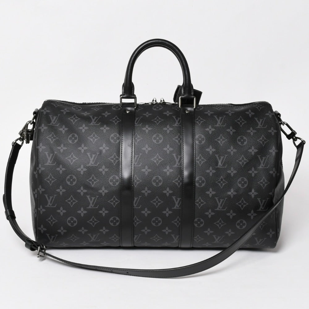 新品同様 LOUIS VUITTON ルイヴィトン キーポル バンドリエール45 ボストンバッグ M40569 モノグラム エクリプス ブラック 中古 4a003443