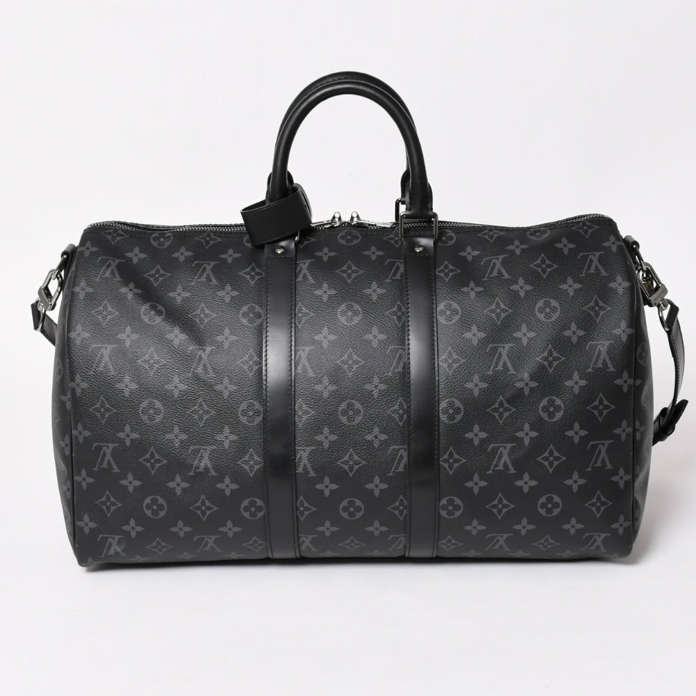 新品同様 LOUIS VUITTON ルイヴィトン キーポル バンドリエール45 ボストンバッグ M40569 モノグラム エクリプス ブラック 中古 4a003443